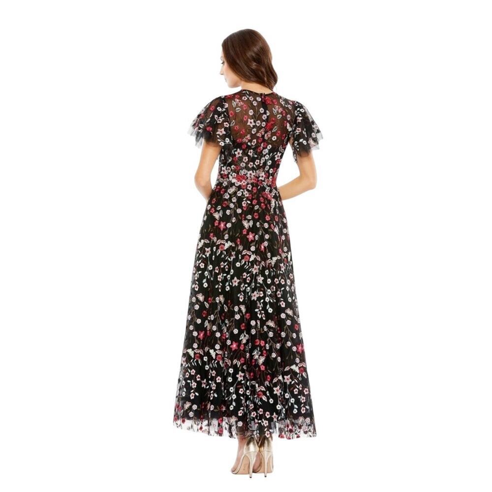 Mac Duggal 20323 Black Multi Embroidered Rhinestone Gown Size 6 $698 - Picture 3 of 8